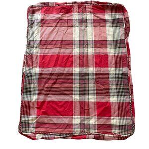 Pottery Barn Red Plaid Cotton Pet Dog Bed Cover Medium 100% Cotton Christmas